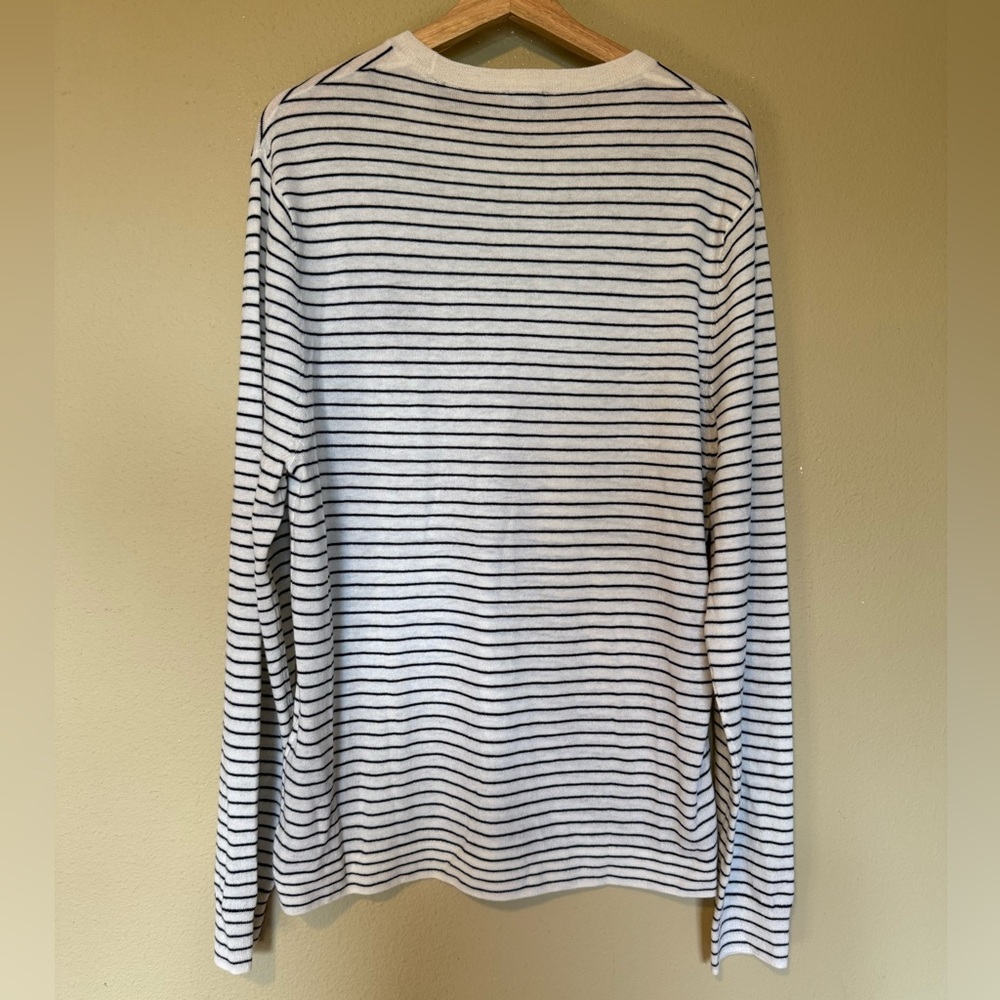 The Kooples Wool Cashmere Crest Striped Crewneck Sweater NWT Medium - Picture 4 of 9